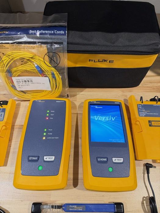 FLUKE NETWORKS CFP-SM CERTIFIBER PRO MODULE SET & DSX VERSIV MAINFRAME & REMOTE