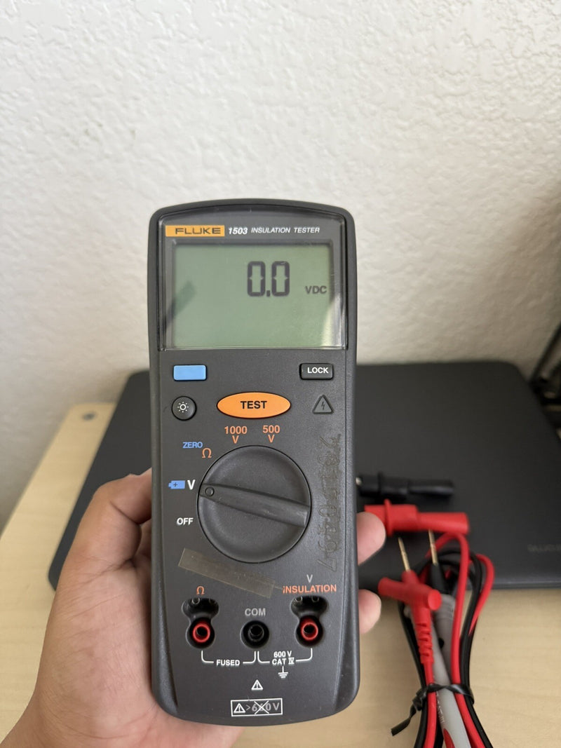FLUKE 1503 INSULATION RESISTANCE METER TESTED