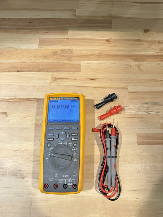 FLUKE 289 TRUE RMS ELECTRONIC LOGGING DIGITAL MULTIMETER WITH LEADS & CLIPS