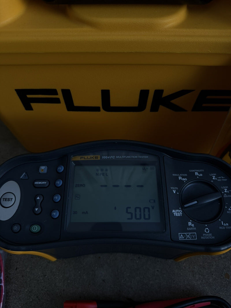FLUKE 1664 FC US MULTIFUNCTION TESTER WITH TL220 LEAD KIT TESTED