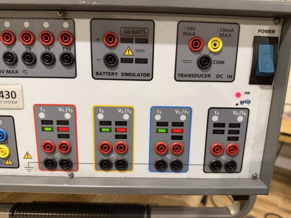 MEGGER MPRT8430 PROTECTIVE RELAY TESTING SYSTEM & TOUCHVIEW INTERFACE & CABLES