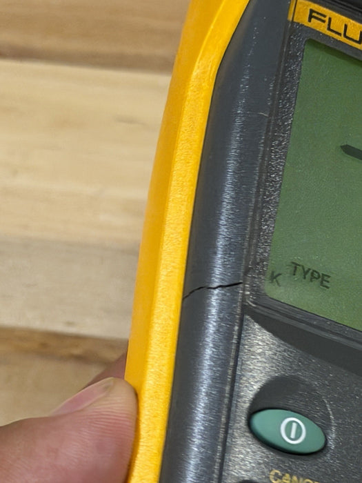 FLUKE 53 II THERMOCOUPLE THERMOMETER  METER W/ PROBE - TESTED