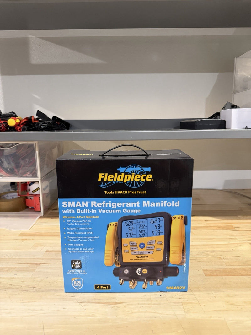 FIELDPIECE SM482V SMAN REFRIGERANT WIRELESS MANIFOLD 4 PORT (NEW SEALED)