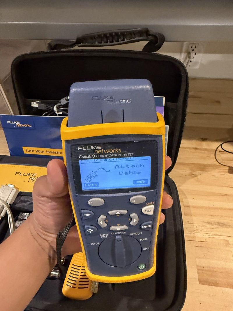 FLUKE NETWORKS CABLE IQ QUALIFICATION TESTER KIT TESTED