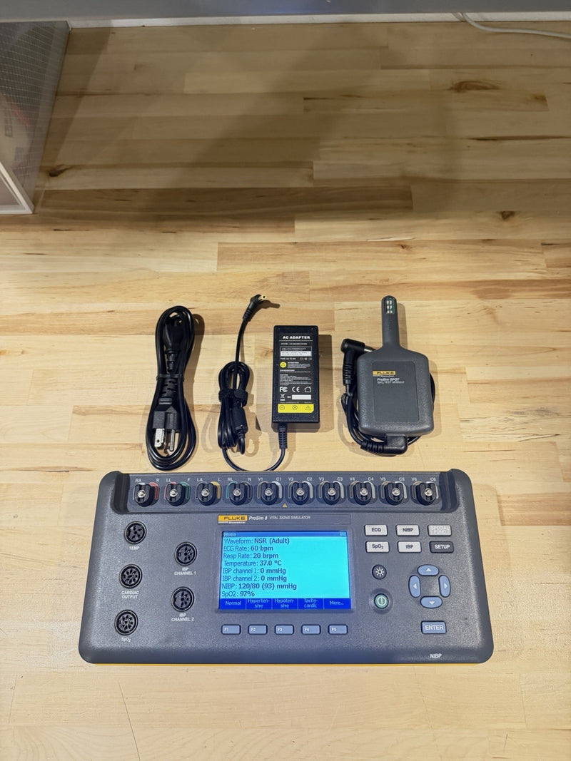 FLUKE BIOMEDICAL PROSIM 8 & SPOT SPO2 MODULE KIT TESTED