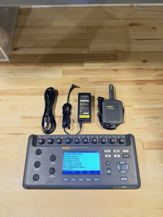 FLUKE BIOMEDICAL PROSIM 8 & SPOT SPO2 MODULE KIT TESTED