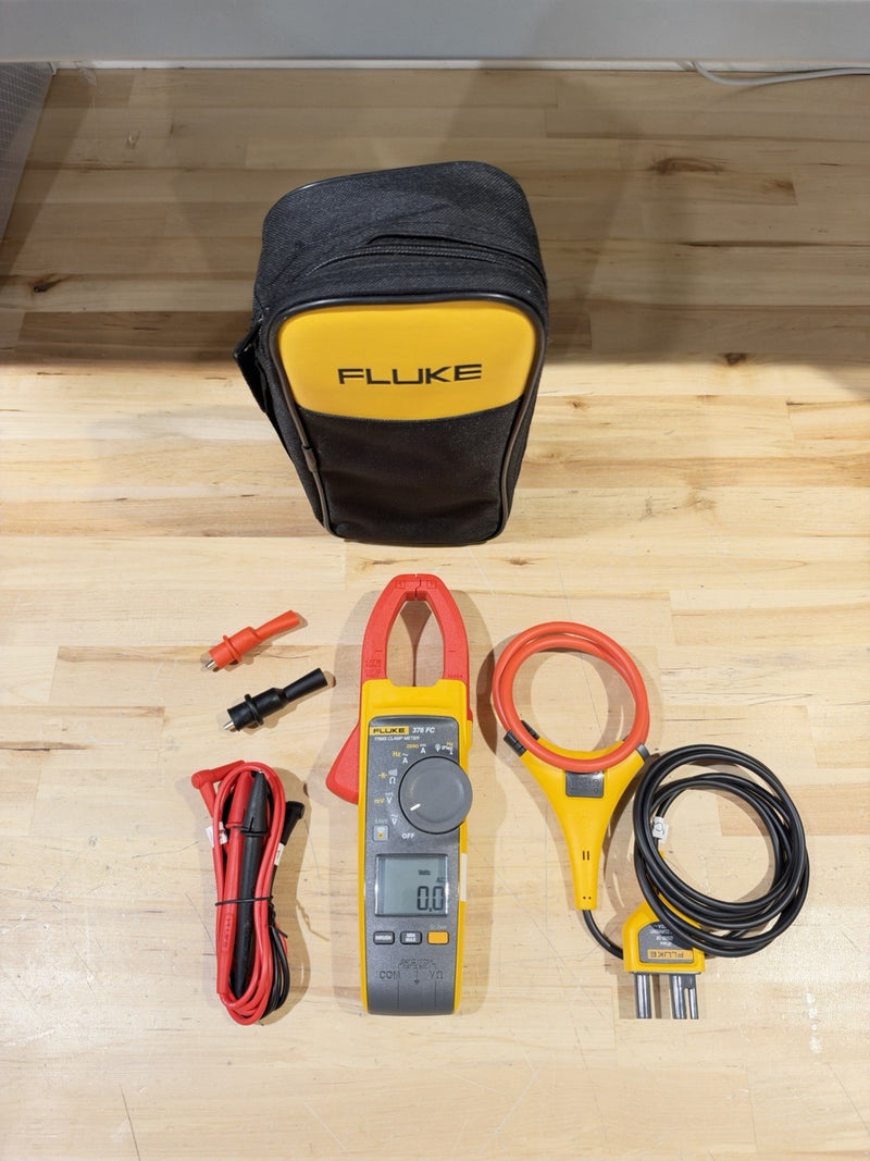 FLUKE 376FC WIRELESS TRUE RMS AC/DC CLAMP METER W/LEADS - SHIPS FAST CAL 2026