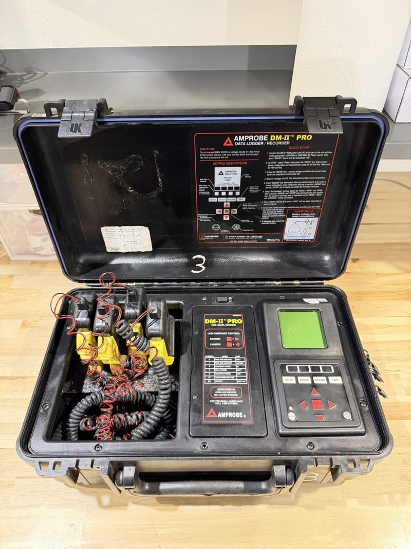 AMPROBE DM-II PRO DAT LOGGER RECORDER WITH ACCESSORIES