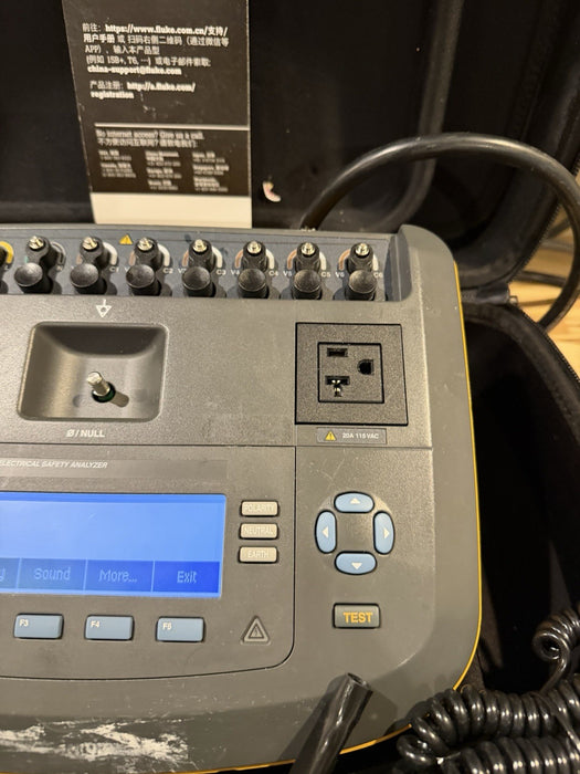 FLUKE ESA620 BIOMEDICAL ELECTRICAL SAFETY ANALYZER W/ CASE & CHARGER /SHIPS FAST