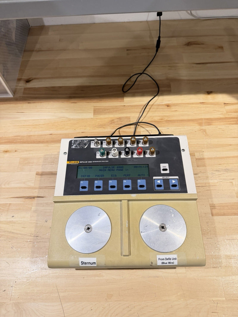 FLUKE IMPULSE 4000 DEFIB/PACER ANALYZER W/ CHARGER (TESTED) SHIPS FAST