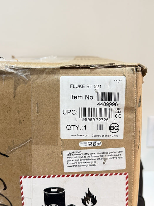 FLUKE BT521 BATTERY ANALYZER KIT W/ACCESSORIES (NEW FACTORY SEALED)CAL 2025/2026
