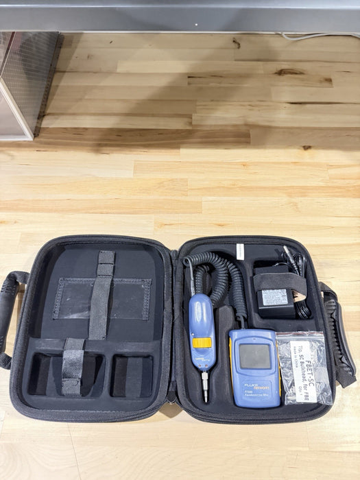 FLUKE NETWORKS FT500 FIBERINSPECTOR MINI FIBER OPTIC INSPECTION SCOPE KIT TESTED