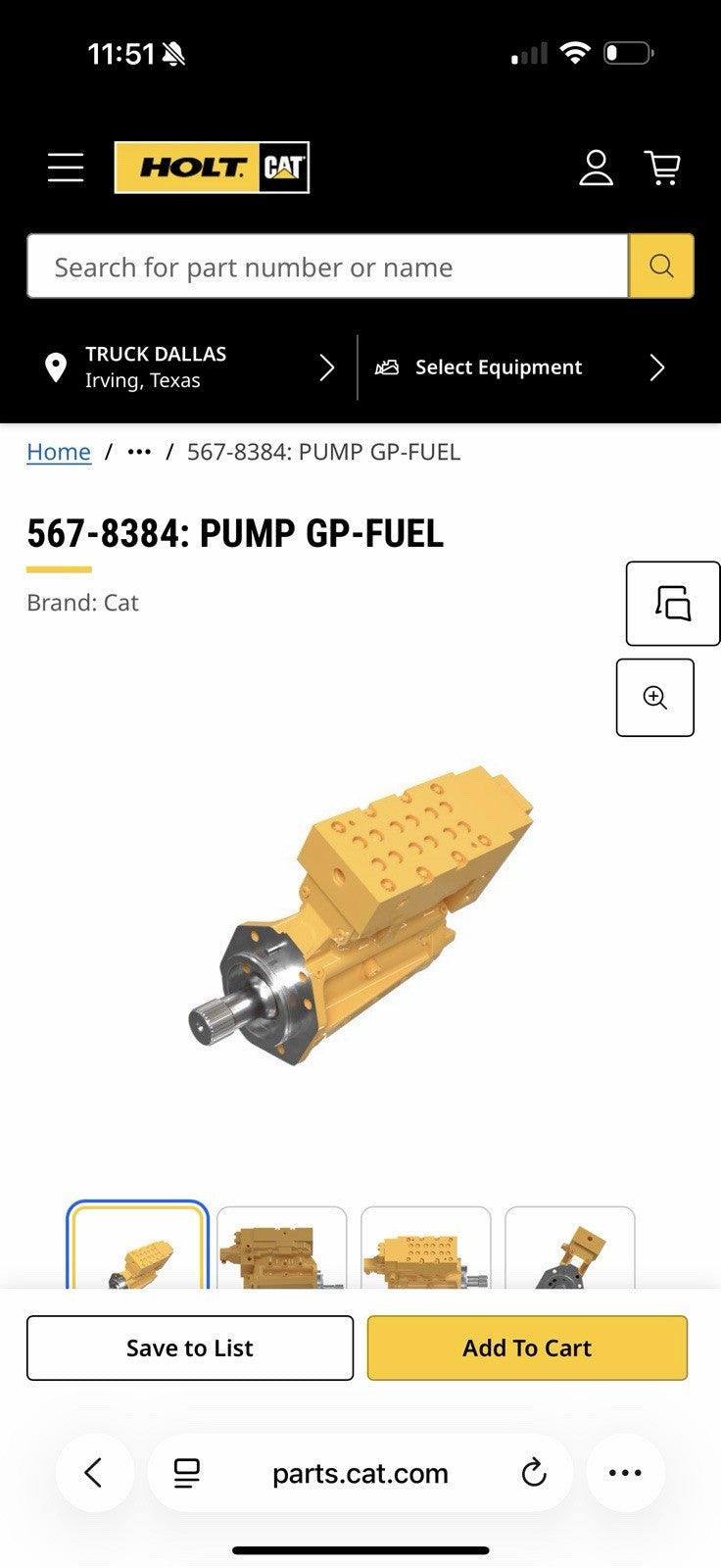 CAT 567-8384 PUMP GP FUEL