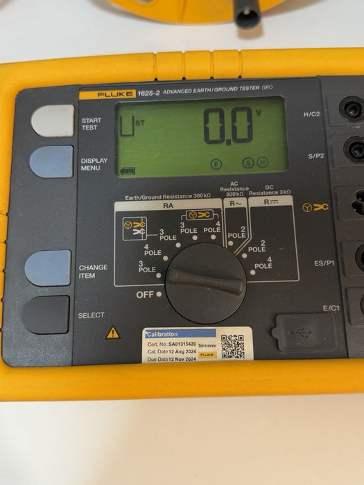FLUKE 1625-2 ADVANCER EARTG GROUND TESTER GEO KIT TESTED