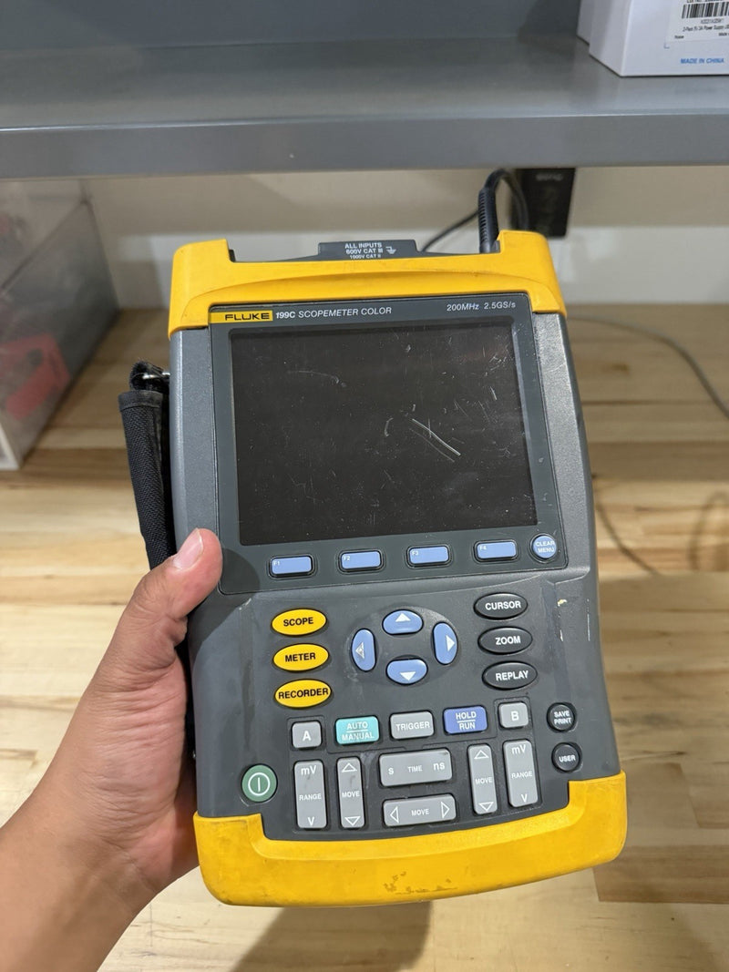 FLUKE 196C SCOPEMETER COLOR 100MHZ 1GS/S TESTED