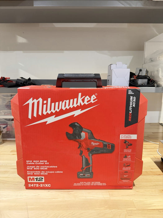 MILWAUKEE 2472-21XC M12 600 MCM CABLE CUTTER (NEW FACTORY SEALED) SHIPS FAST