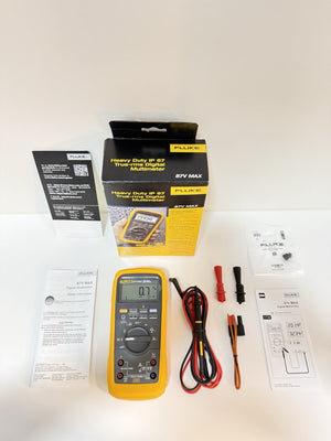 FLUKE 87V MAX TRUE RMS MULTIMETER WITH LEADS & CLIPS NEW SEALED