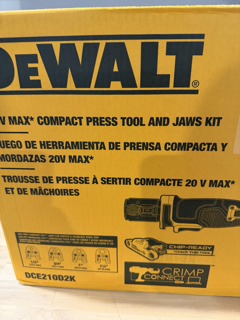 DEWALT (DCE210D2K) 20V MAX COMPACT PREST TOOL & JAW KIT