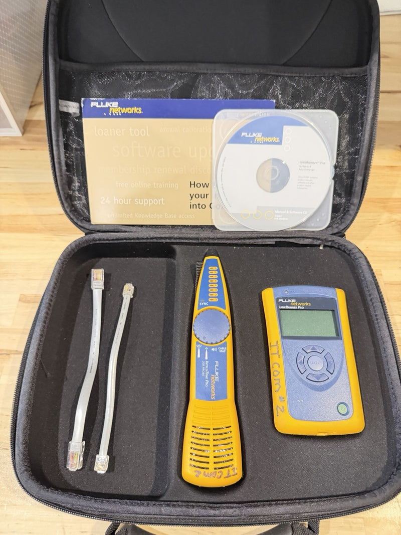 FLUKE NETWORKS LINKRUNNER PRO & INTELLITONE 200 KIT TESTER TESTED