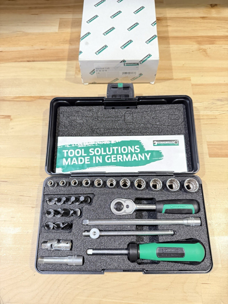 STAHLWILLE SOCKET SET 1/4" SET WITH 29 PIECE KIT 40D/23/6 T KN