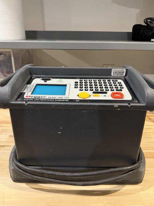 MEGGER DLRO 200-115 DIGITAL LOW RESISTANCE OHMMETER TESTED