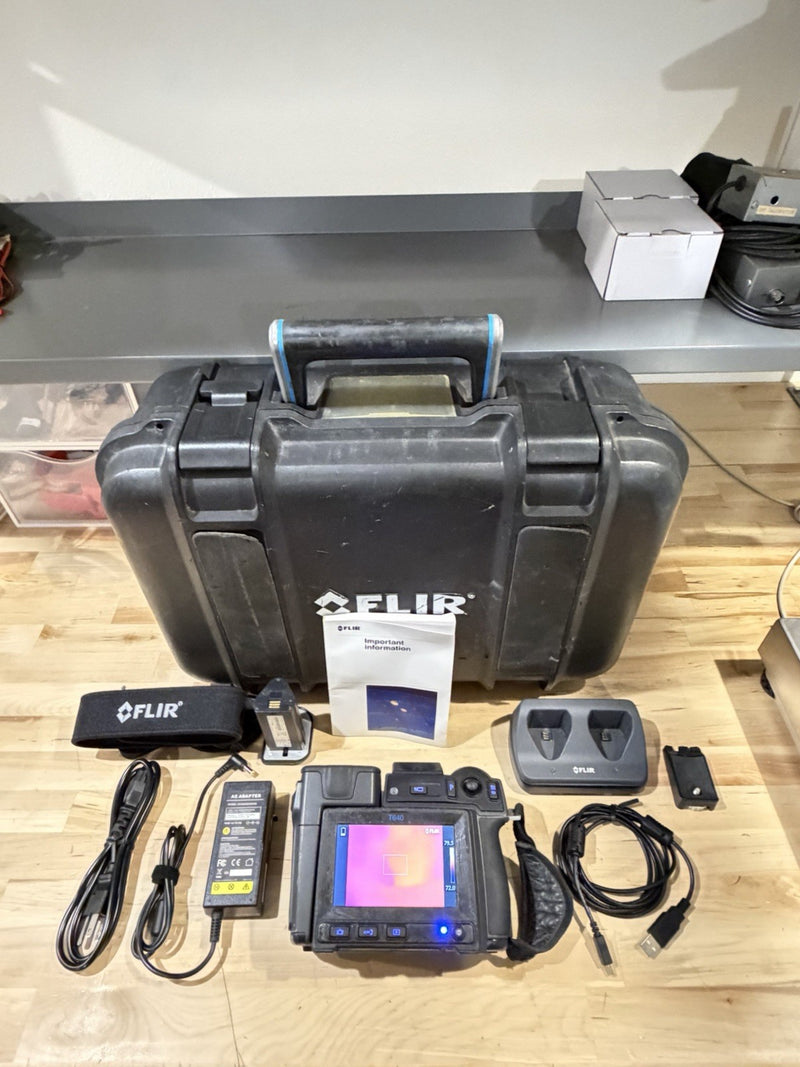 FLIR T640 THERMAL IMAGING CAMERA WITH ACCESSORIES TESTED