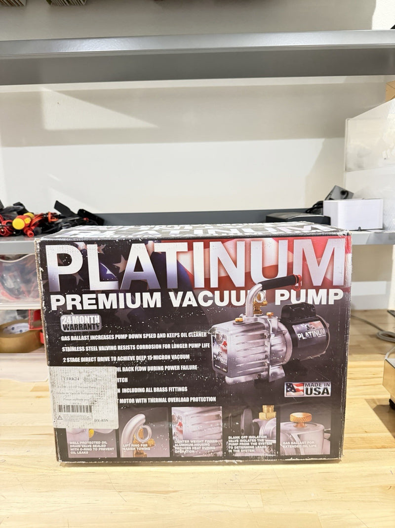 JB INDUSTRIES DV-85N VACUMM PUMP 3 CFM 15 MICRON 120V AC 1RK24 (NEW SEALED)