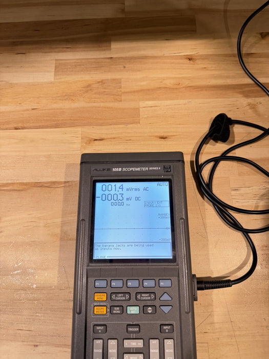 FLUKE 105B SCOPEMETER SERIES II 100MHZ HANDHELD OSCILLOSCOPE TESTED