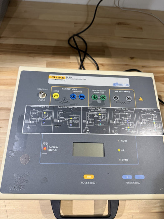 FLUKE BIOMEDICAL RF303 ELECTROSURGERY ANALYZER TESTED