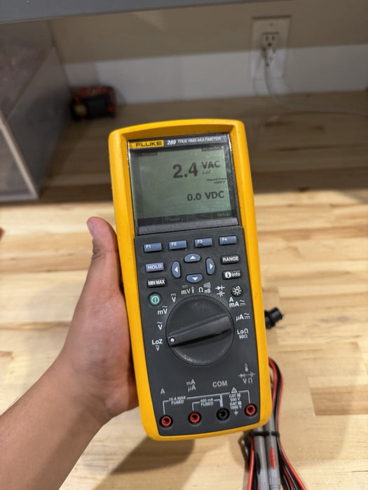 FLUKE 289 TRUE RMS ELECTRONIC LOGGING DIGITAL MULTIMETER W/ LEADS & CLIPS #8