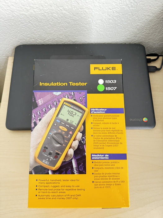 FLUKE 1507 DIGITAL INSULATION RESISTANCE TESTER MFG-2024 NEW SEALED
