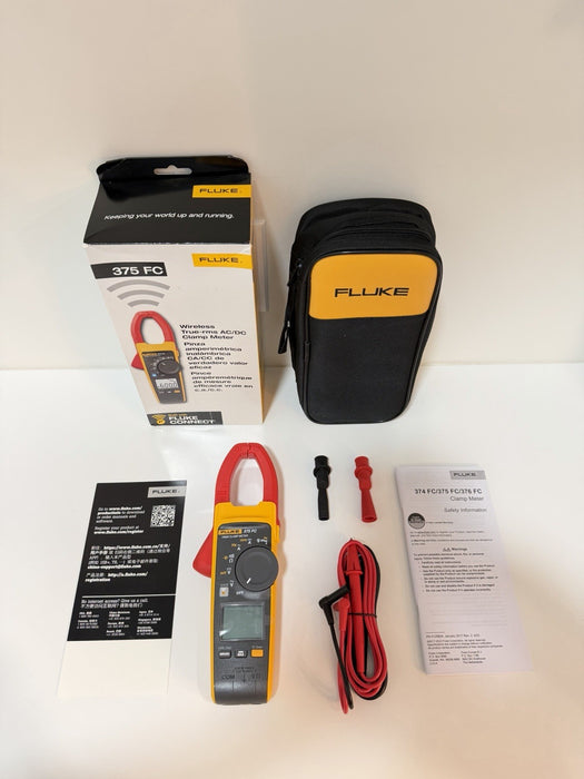 FLUKE 375 FC WIRELESS TRMS AC/DC CLAMP METER NEW SEALED