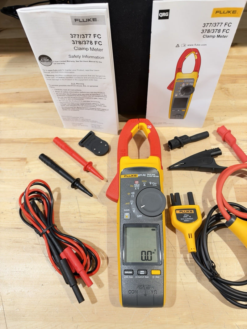 FLUKE 377 FC NON-CONTACT VOLTAGE CLAMP METER SHIPS FAST