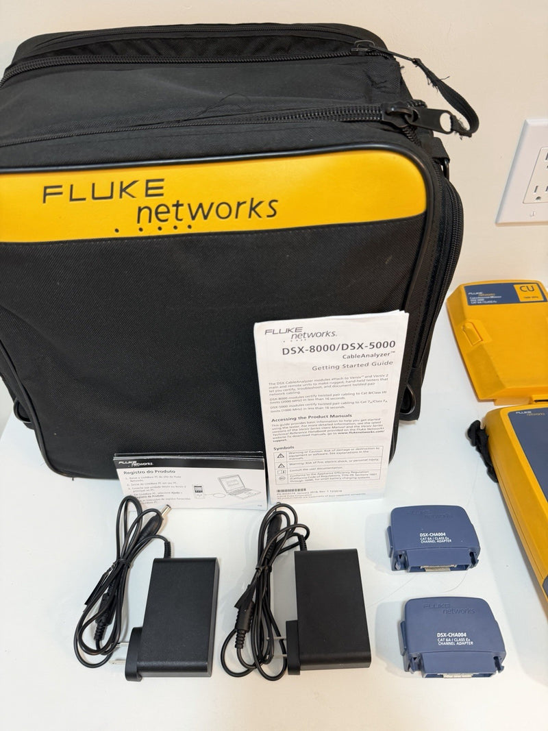 FLUKE NETWORKS DSX-5000 VERSIV CAT6 CAT6A LAN CABLE CERTIFIBER TESTER DSX 5000