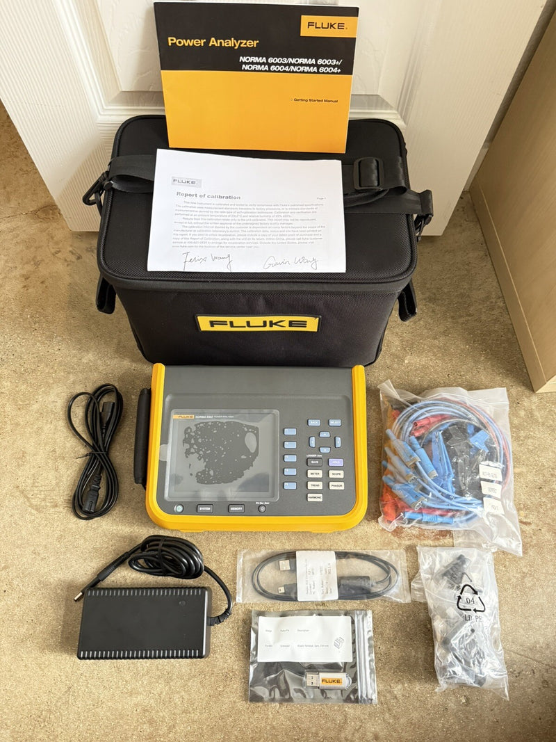 FLUKE NORMA 6003 PORTABLE POWER ANALYZER CALIBRATED 2024