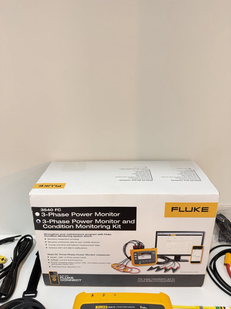 FLUKE 3540 FC 3-PHASE POWER MONITOR KIT FREE SHIPPING