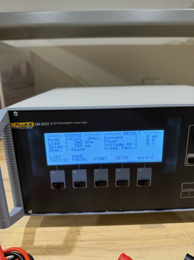 FLUKE QA-ES II ELECTROSURGERY ANALYZER W/ LEADS & CLIPS (TESTED) FREE SHIPPING