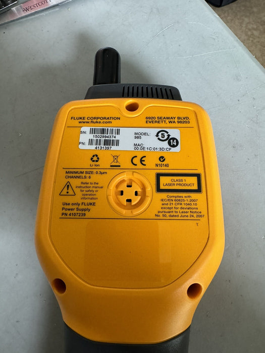 FLUKE 985 AIRBORNE PARTICLE COUNTER QUALITY HVAC IAQ METER NEW