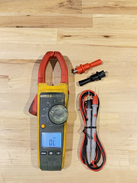 FLUKE 375 TRMS CLAMP METER W/ LEADS & CLIPS (SHIPS FAST)