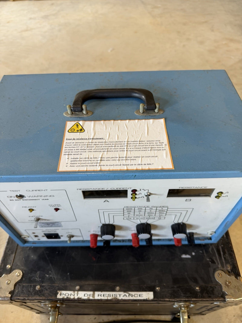 MULTI-AMP 830280 MEGGER TRANSFORMER OHMM 5A WINDING RESISTANCE TESTER