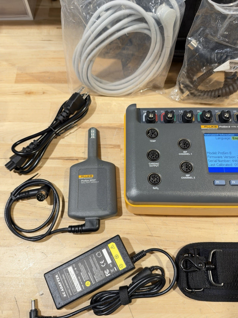 FLUKE BIOMEDICAL PROSIM 8 VITAL SIGNS SIMULATOR KIT W/ SPO2 (CALIBRATED 2026)