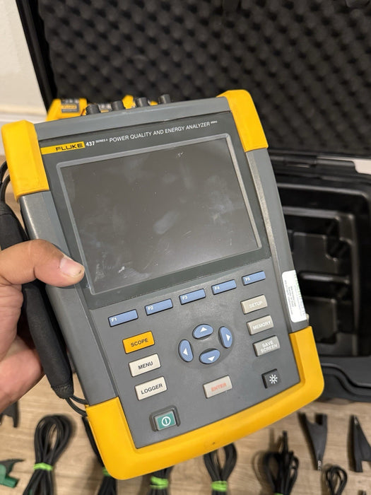 FLUKE 437 II POWER QUALITY & ENERGY ANALYZER WITH ACCESSORIES CALIBRATED 2026