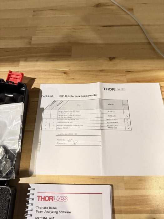 THORLABS BC106N-VIS CAMERA BEAM PROFILER