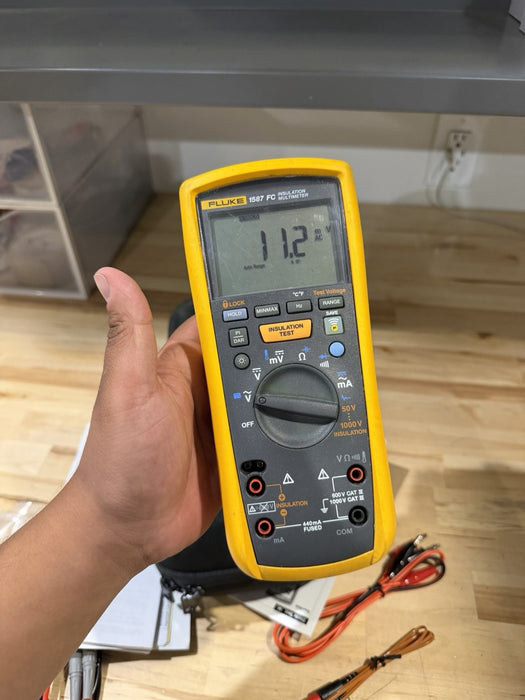 FLUKE 1587 FC 2 IN 1 HANDHELD DIGITAL INSULATION MULTIMETER WITH ACCESSORIES