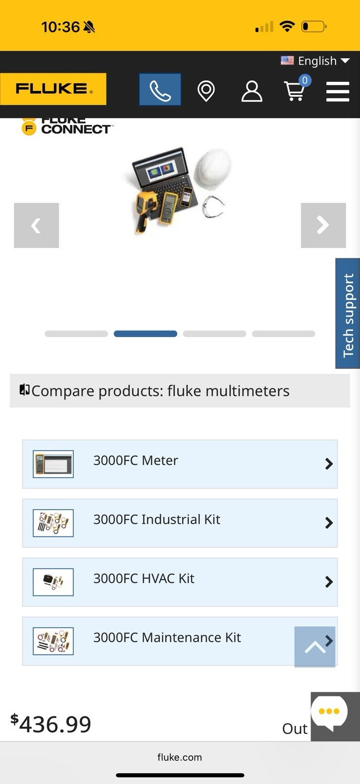 FLUKE 3000 FC WIRELESS DIGITAL MULTIMETER MFD 2025