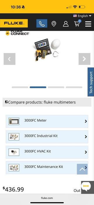 FLUKE 3000 FC WIRELESS DIGITAL MULTIMETER MFD 2025