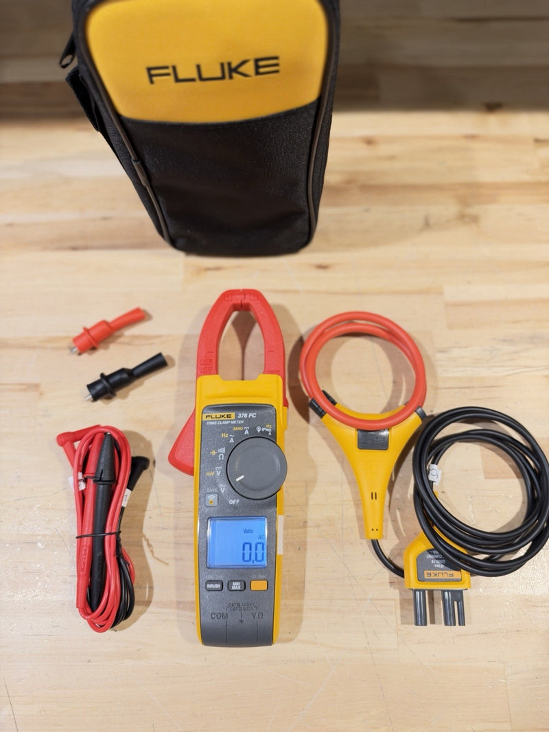 FLUKE 376FC WIRELESS TRUE RMS AC/DC CLAMP METER W/LEADS - SHIPS FAST CAL 2026