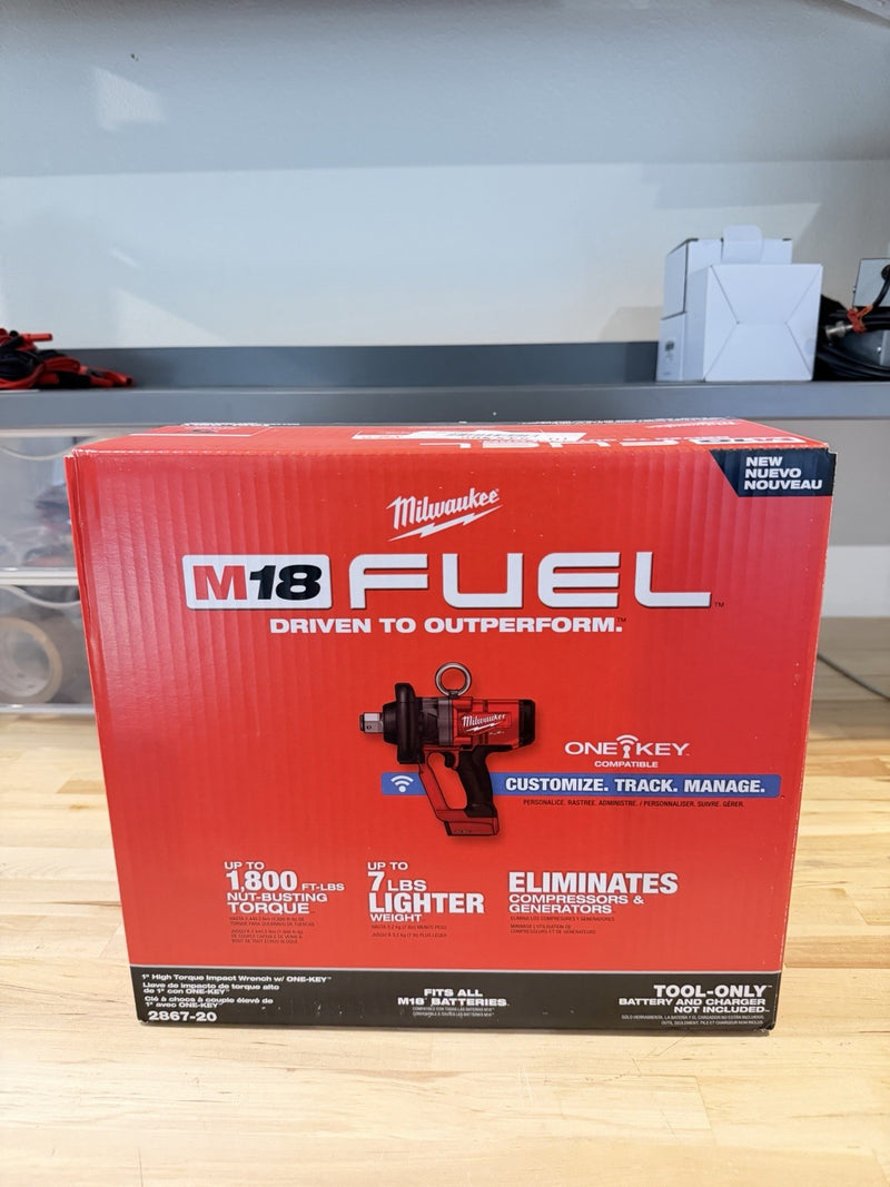 MILWAUKEE 2867-20 M18 FUEL 1" HIGH TORQUE IMPACT WRENCH WITHONE-KEY