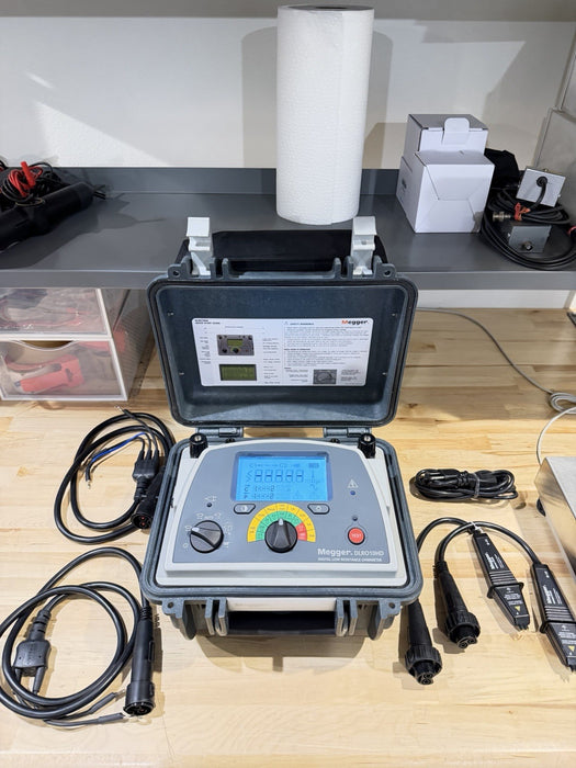 MEGGER DLRO10HD DIGITAL LOW RESISTANCE OHMETER W/ PROBES & CHARGER (TESTED)