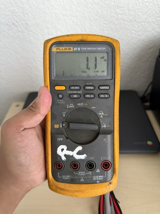 FLUKE 87V TRUE RMS MULTIMETER W /LEADS - FREE SHIPPING (TESTED)